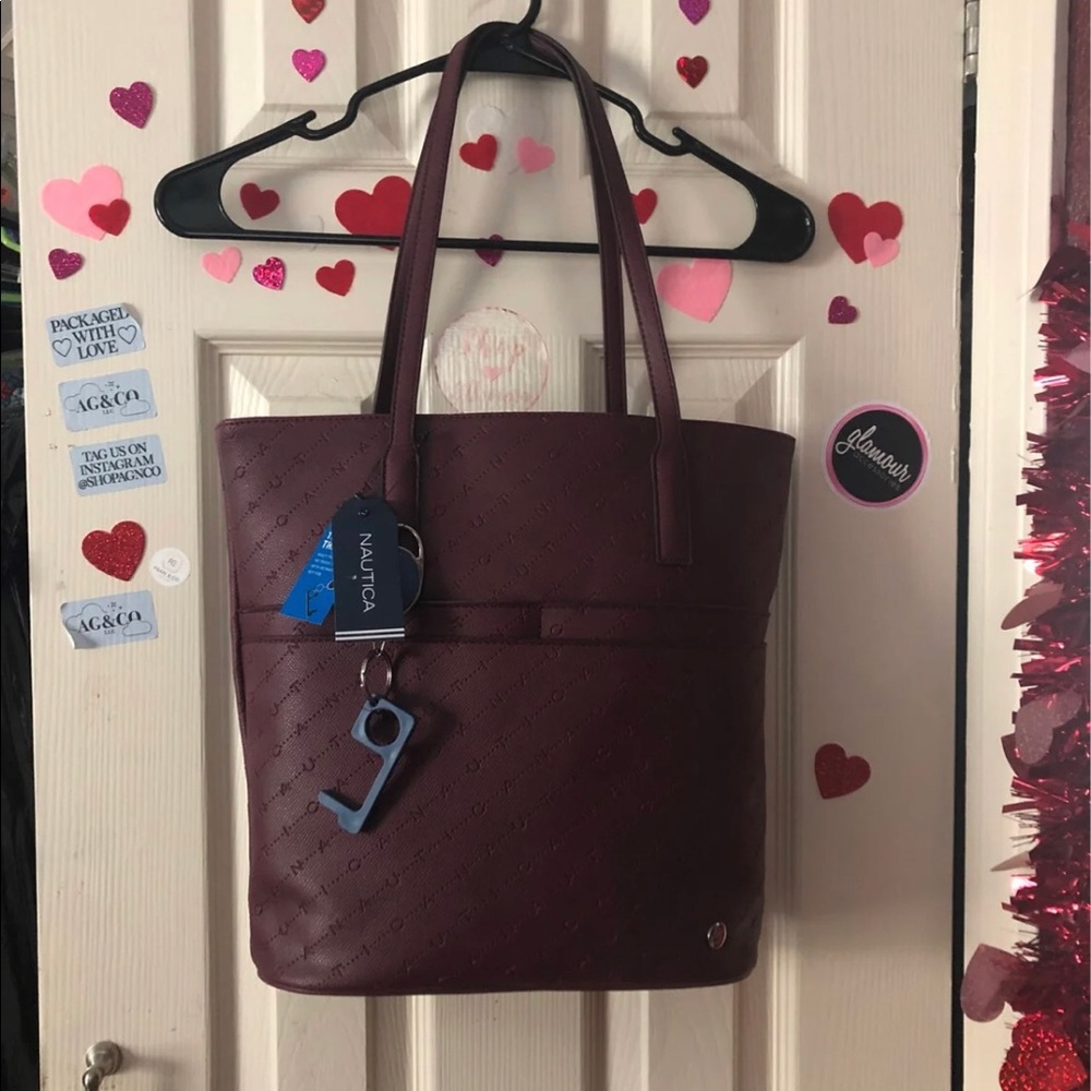 Burgundy/Maroon Nautica Tote/Purse!